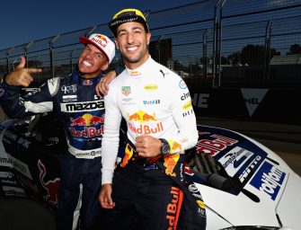 Daniel Ricciardo drifts in Melbourne