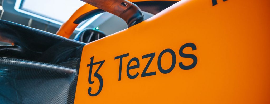 mclaren racing and tezos