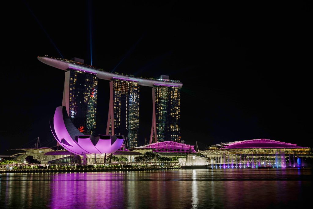 marina bay sands and ferrari