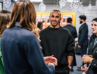 Lewis Hamilton celebrates STEM Academy success at the Mulberry Schools Trust