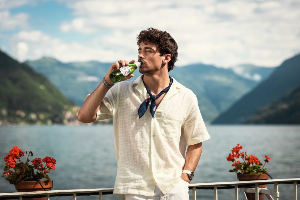 Peroni Nastro Azzurro 0.0% and Charles Leclerc